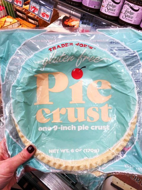 The front of the package of the Trader Joe's gluten-free pie crust.
